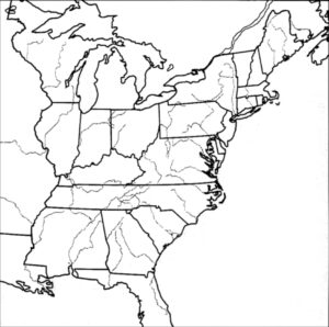 Blank Map of Eastern United States