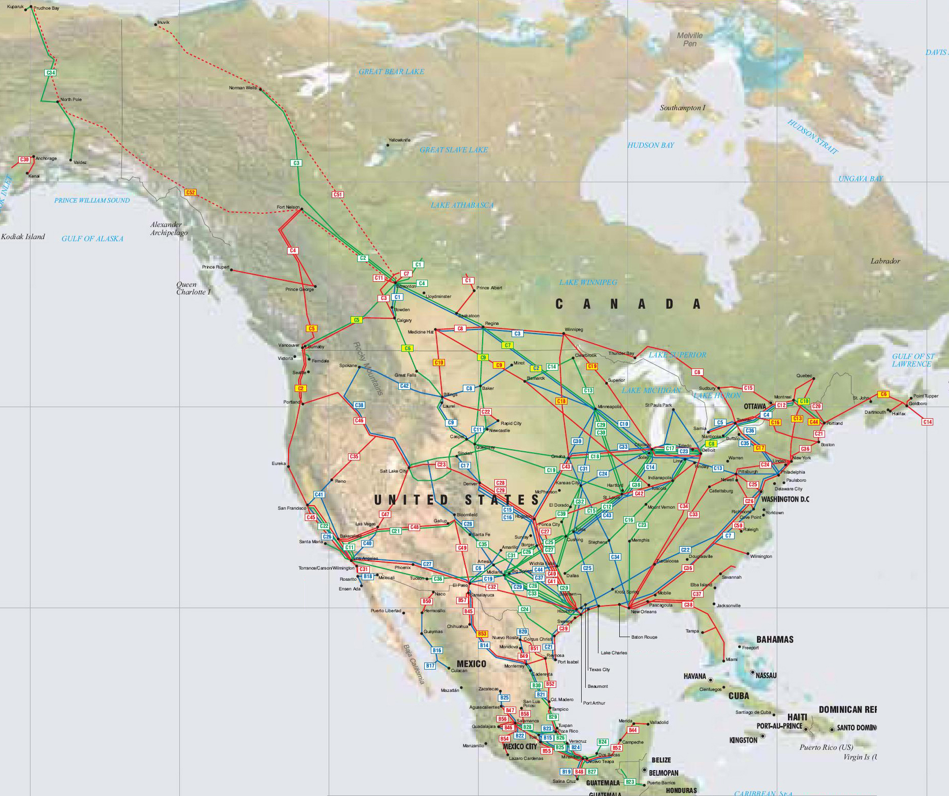 North America Pipeline Map