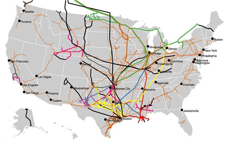 U.S Crude oil Pipeline Map