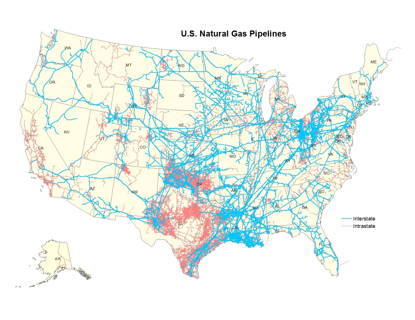 U.S Natural Gas Pipeline Map
