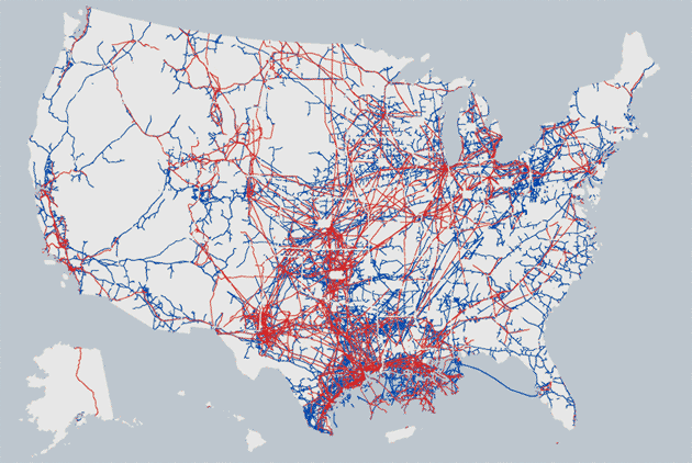 U.S Printable Pipeline Map