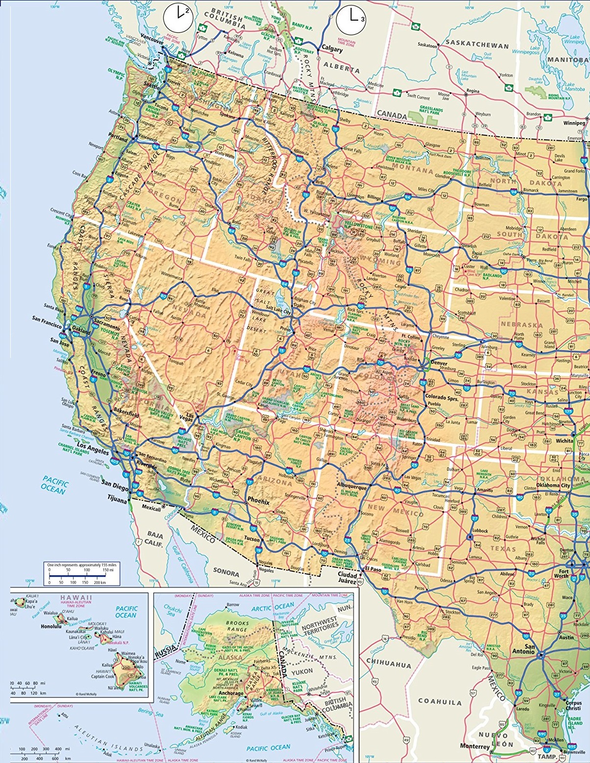 U.S Western Road Map