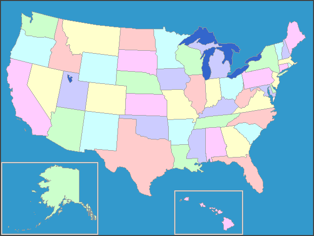 U.S Interactive Blank Map