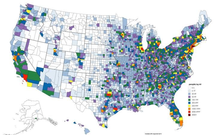 U.S Interactive Population Map