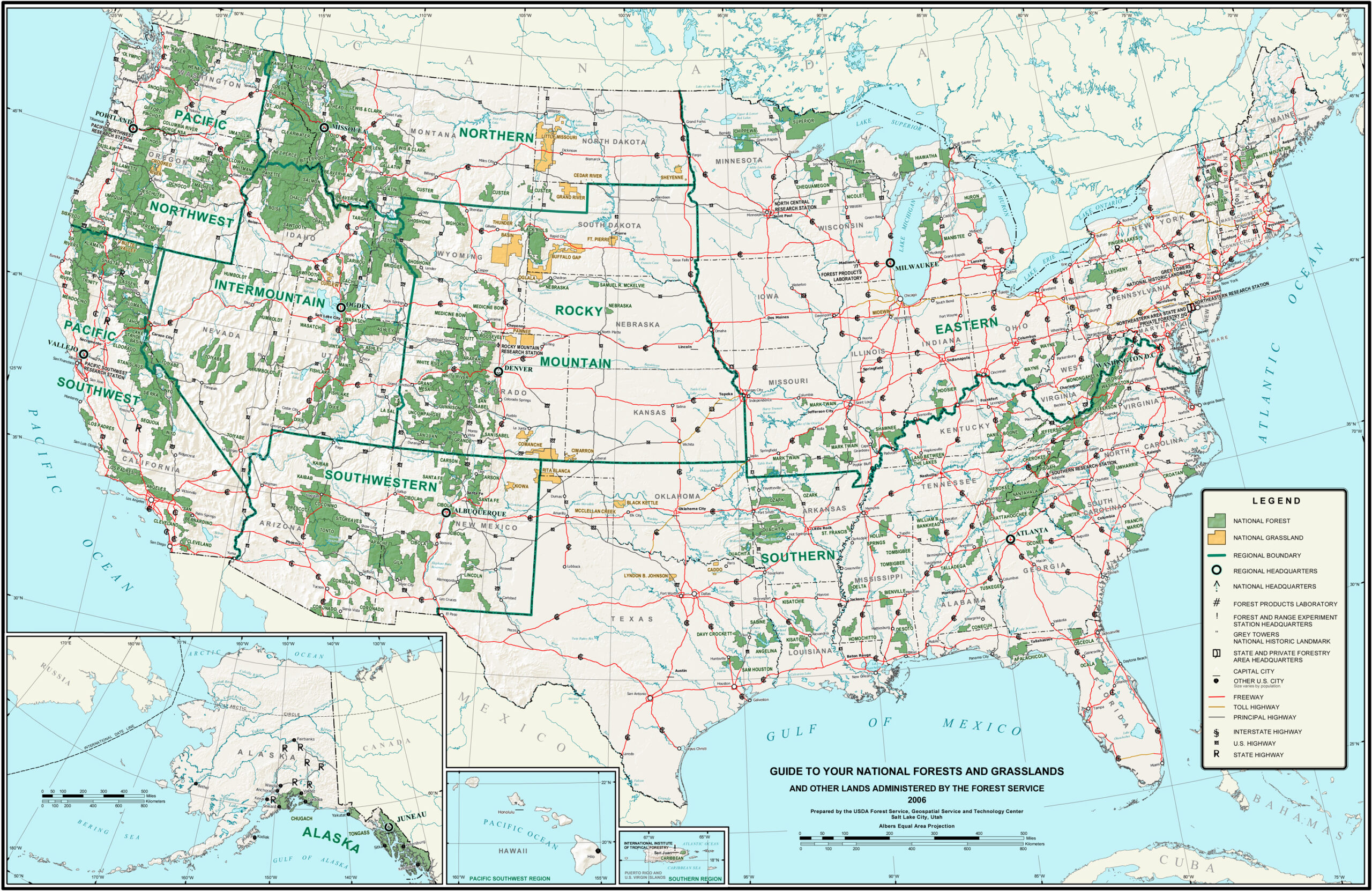 U.S National Forest Map