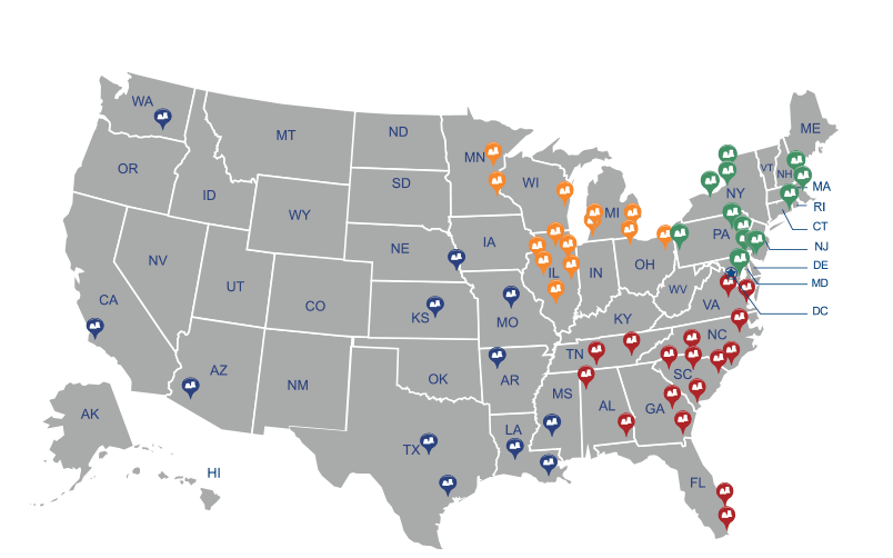 Map of Nuclear Reactors in the U.S