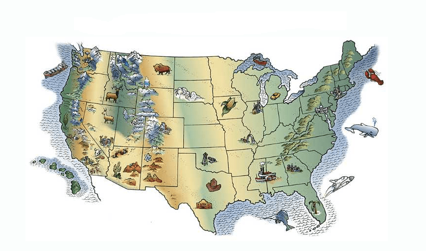 U.S Geography IQ Map
