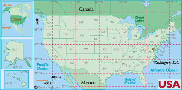 U.S Latitude Map