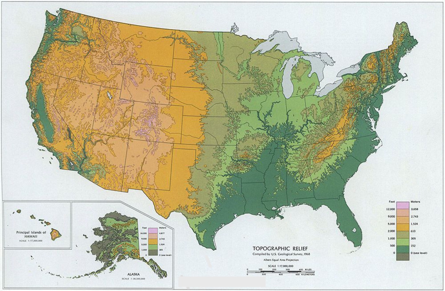 Blank U.S Topographic Map