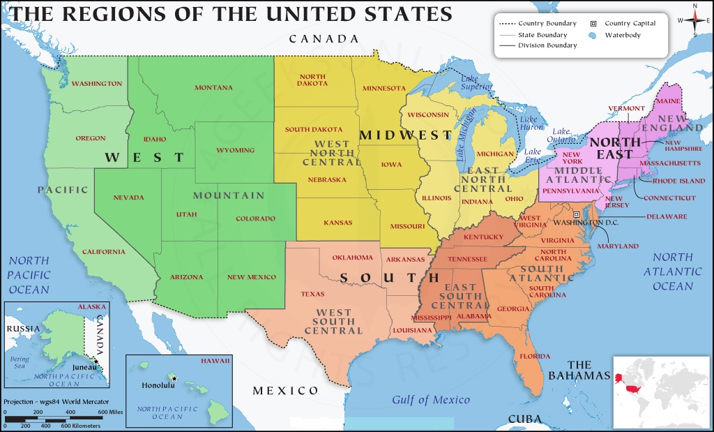 U.S Regions Map