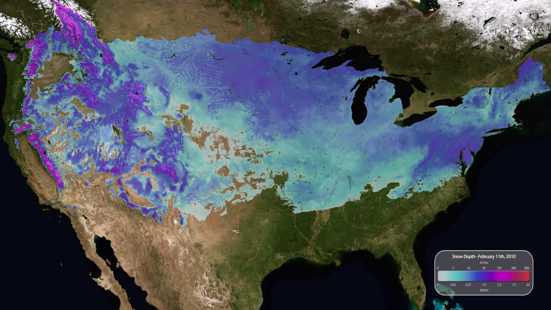 U.S Snowfall Map