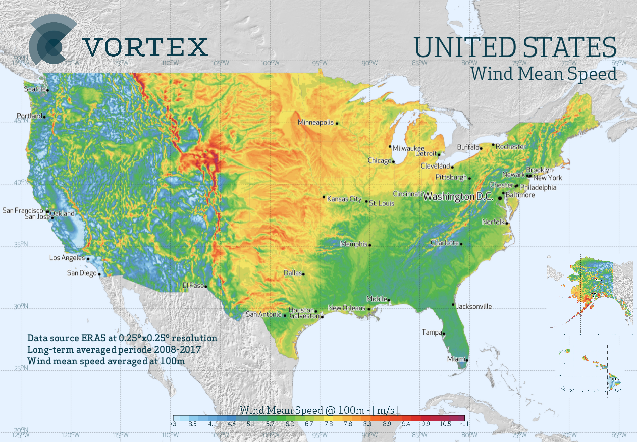 U.S Wind Map