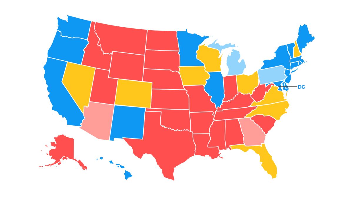 Blank U.S Electoral Map