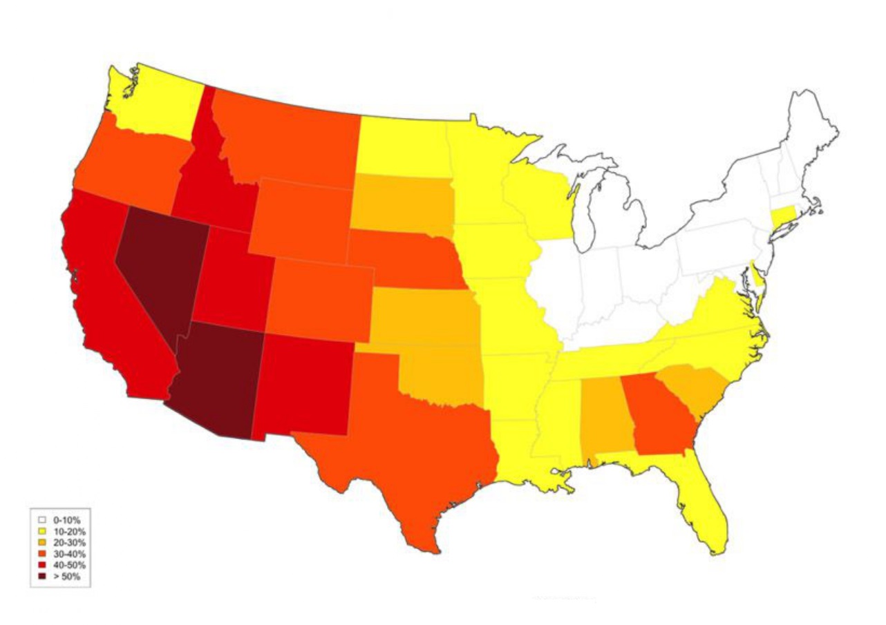 Blank US Drought Map