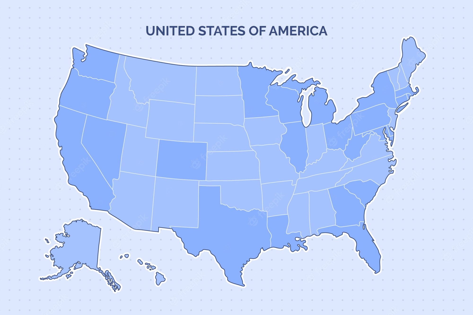 Printable US Vector Map
