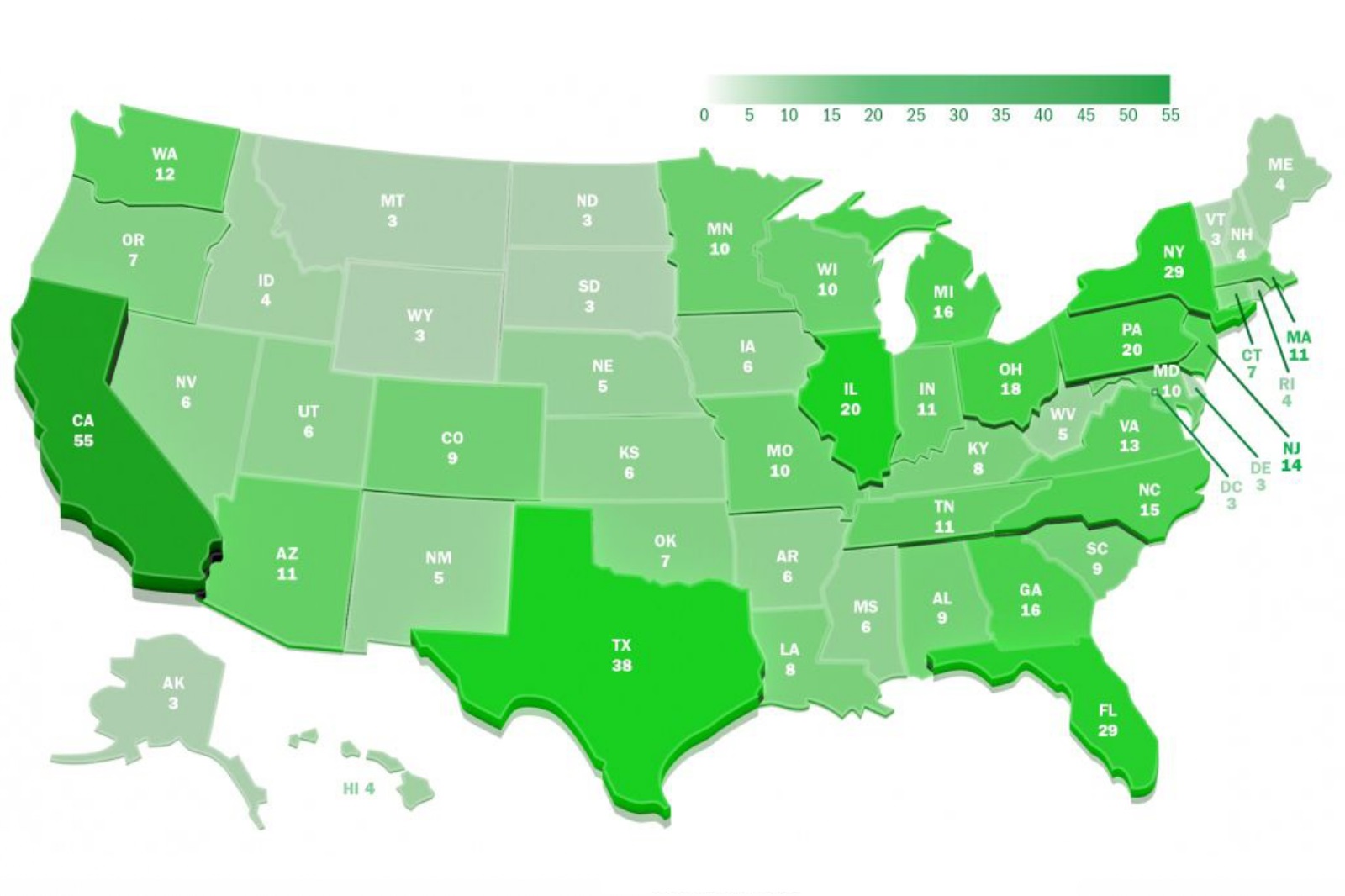 Printable USA Electoral Map