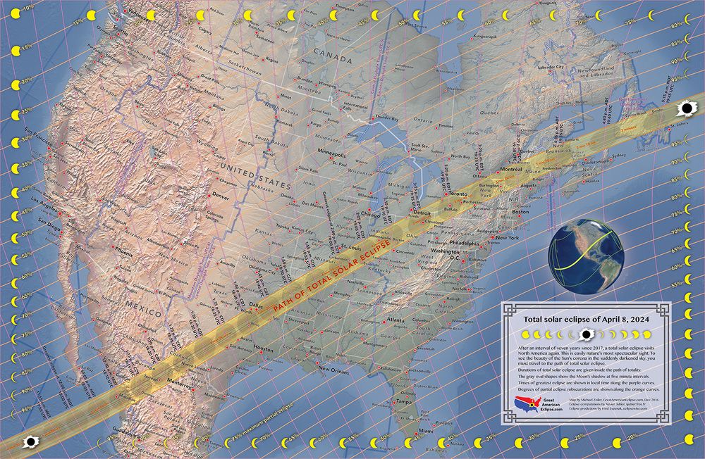U.S 2024 Solar Eclipse Map