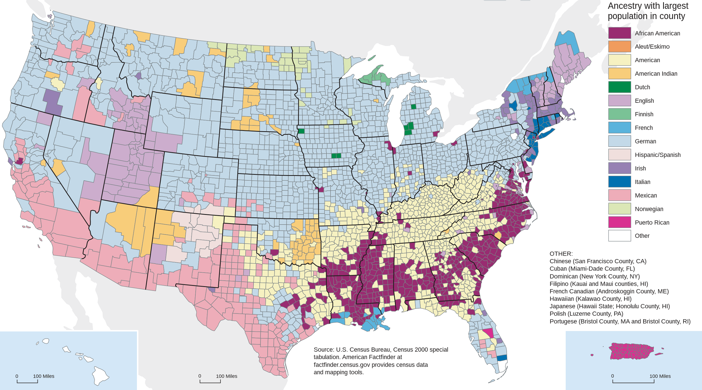 U.S Ancestry Map