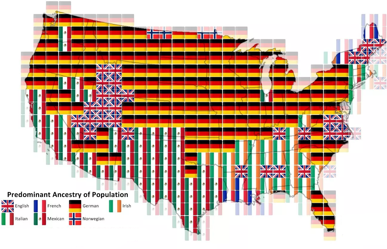 U.S Ancestry Population Map