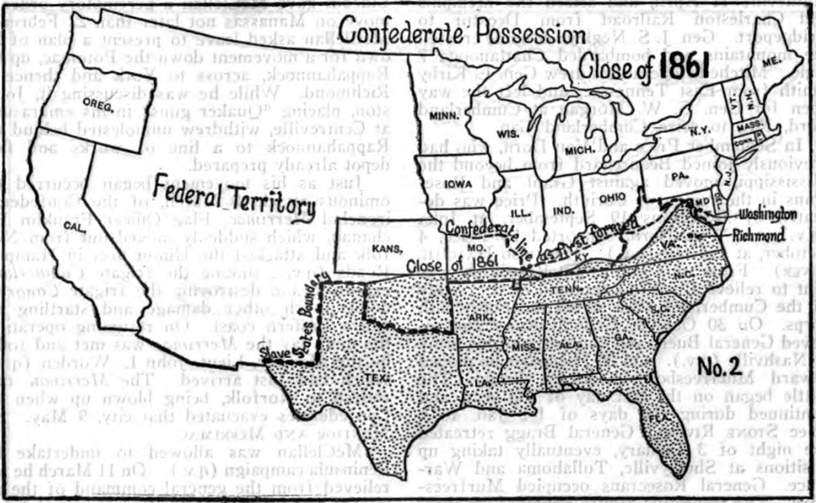 U.S Civil War Possession Map