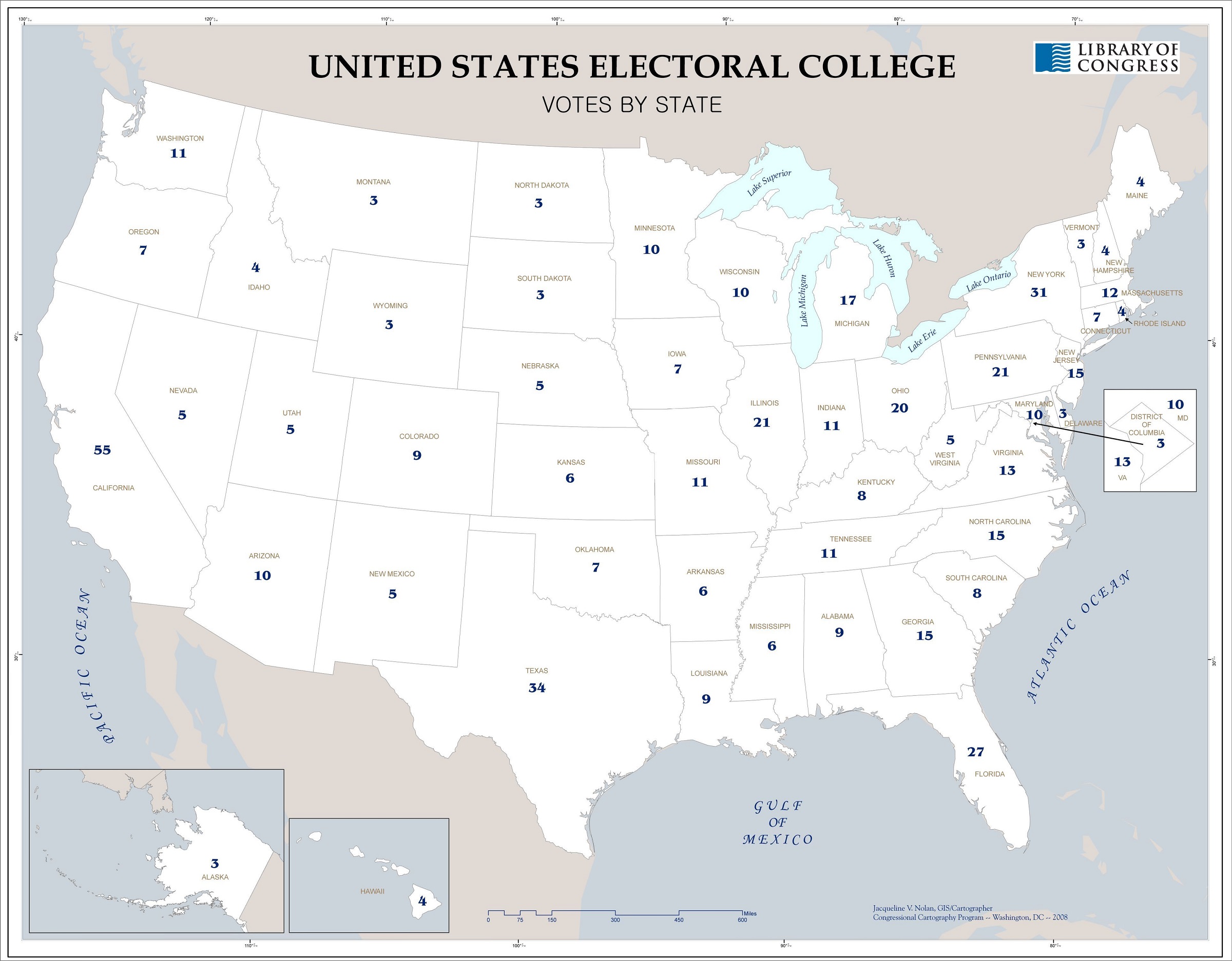 U.S College Electoral Map