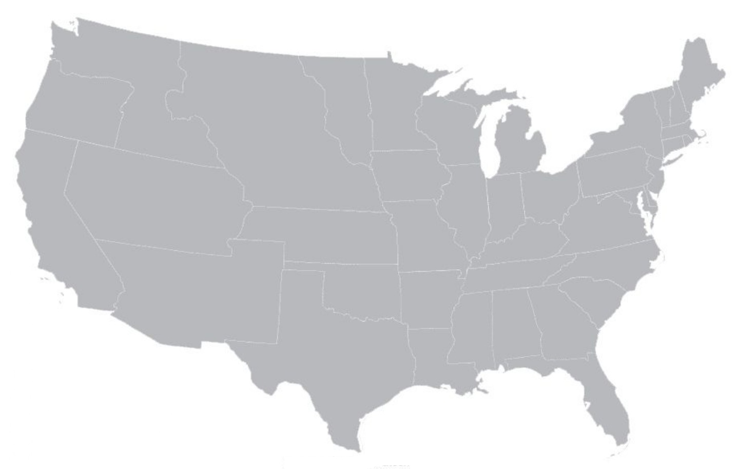 U.S Silhouette map