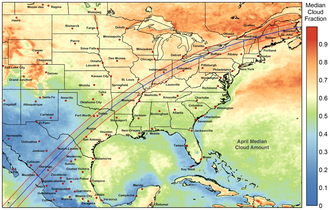 U.S Solar Eclipse Map