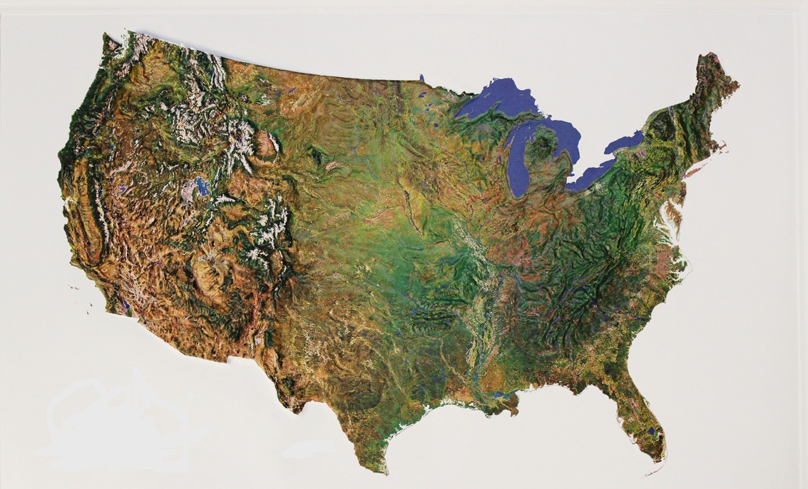 U.S Terrain Satellite Map