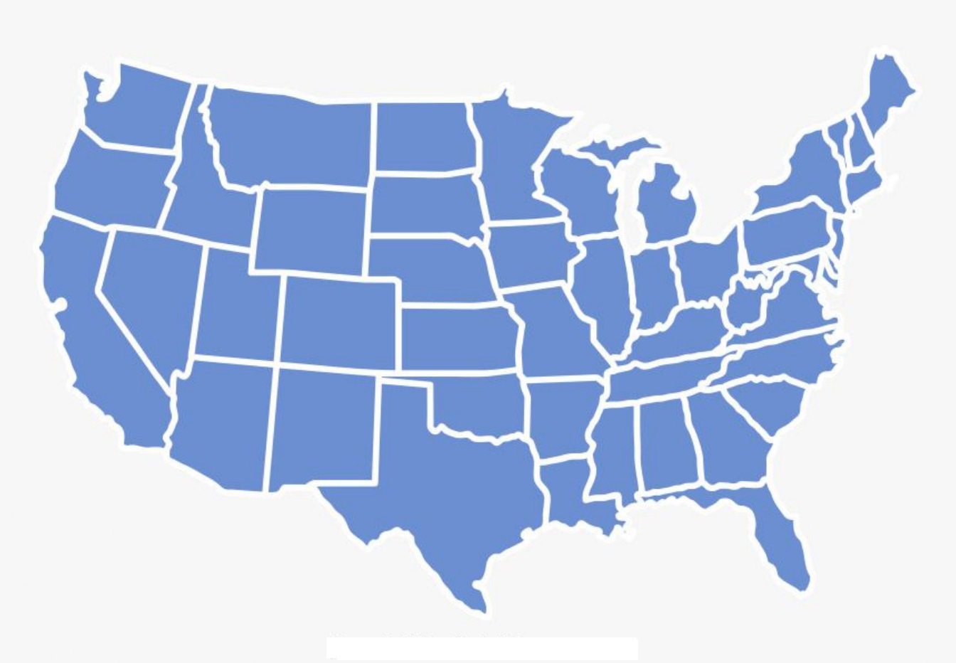 U.S Vector Map With Boundaries