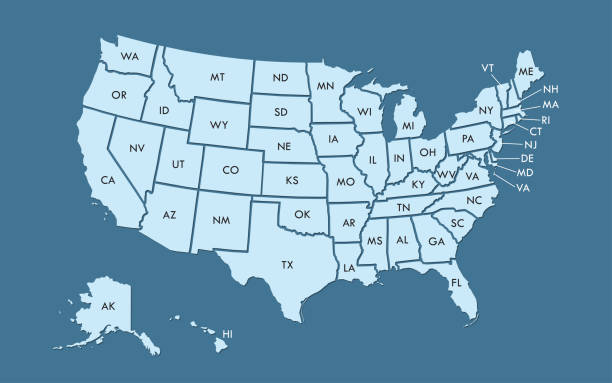 U.S Vector States Map