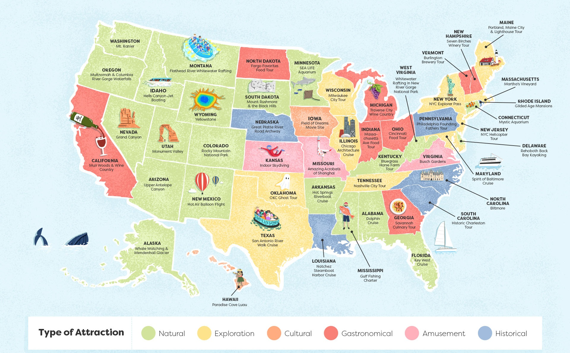 USA Tourist Attractions Map