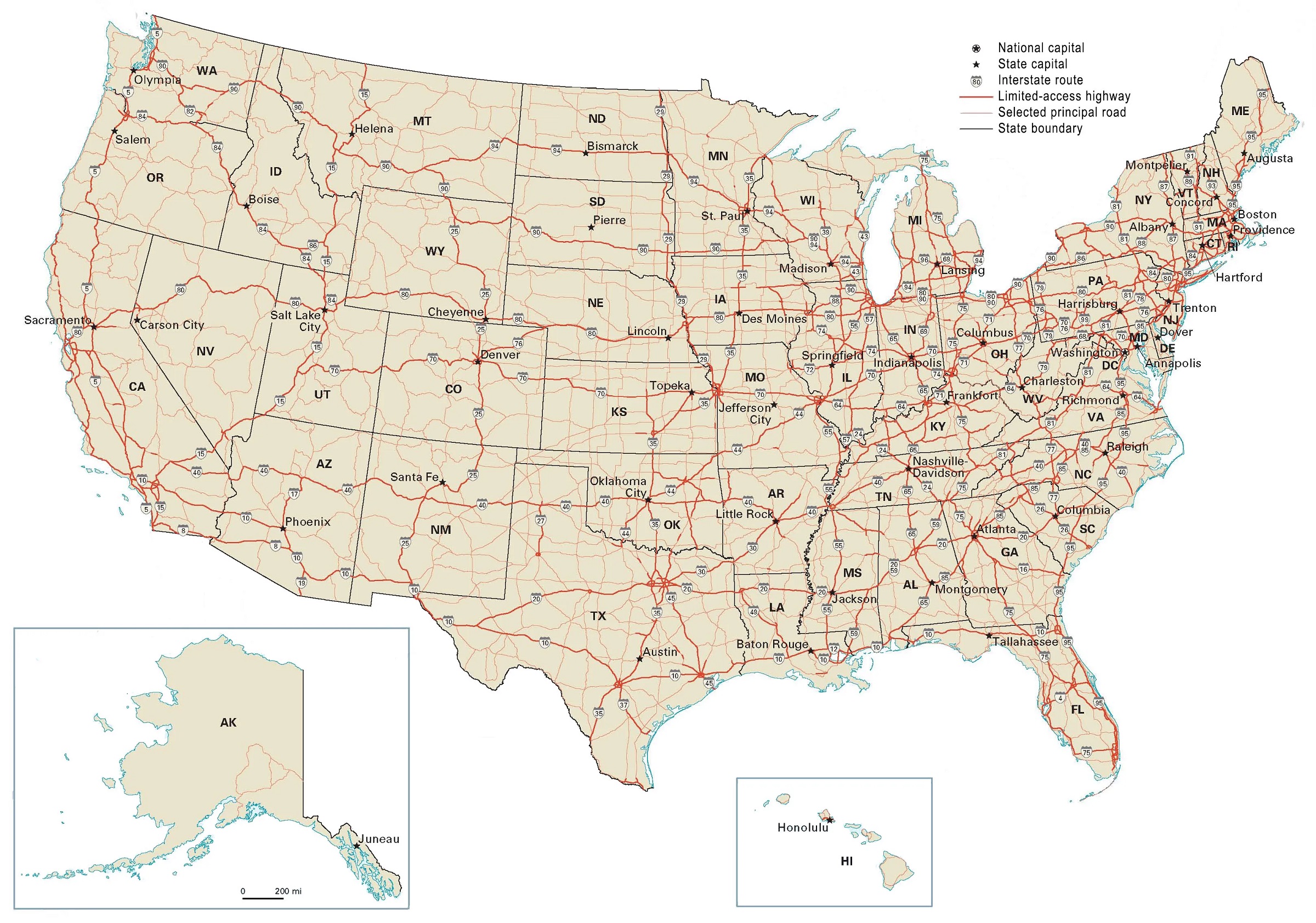 Interstate Map USA