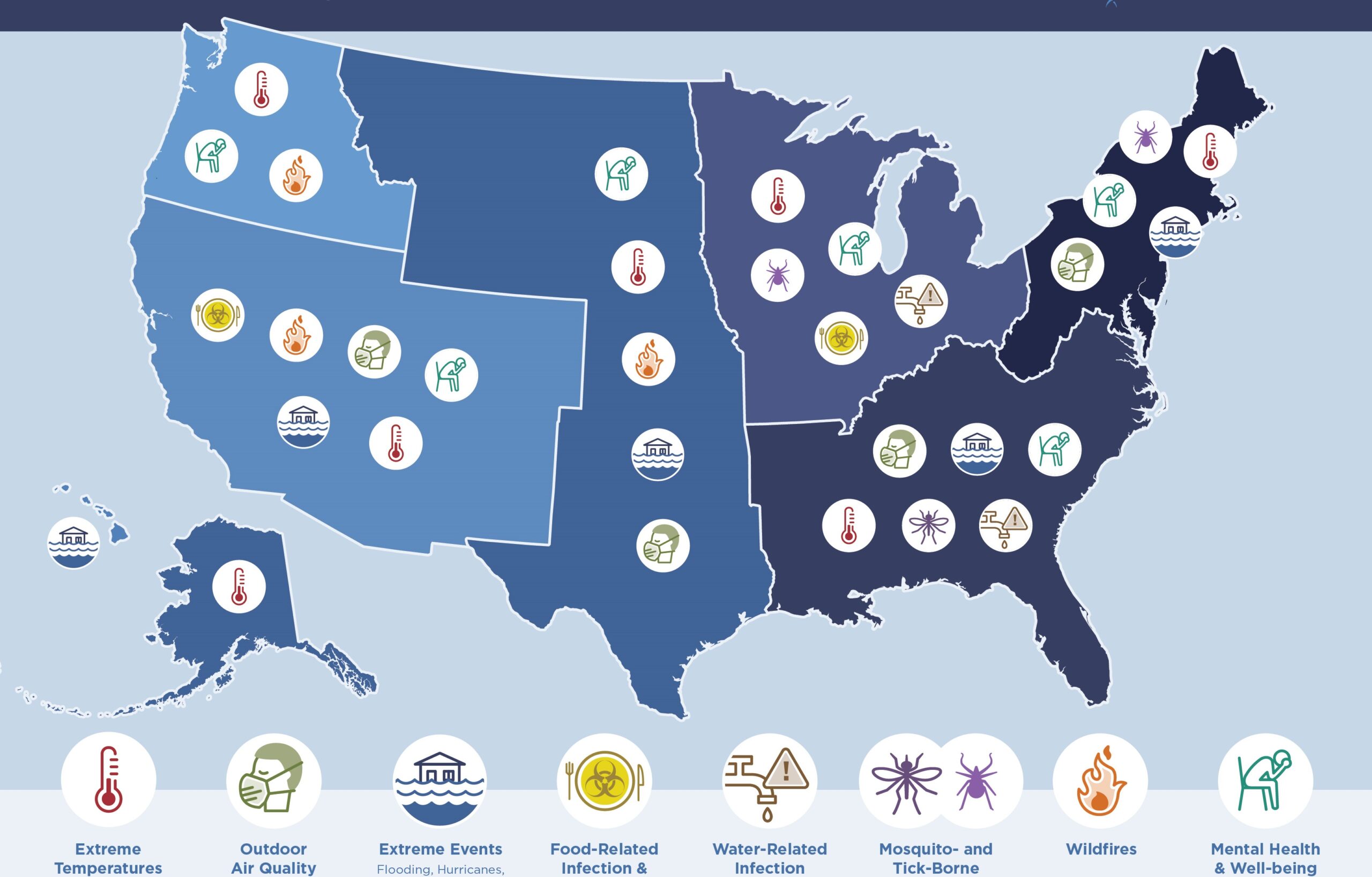 U.S Climate Affect Health Map