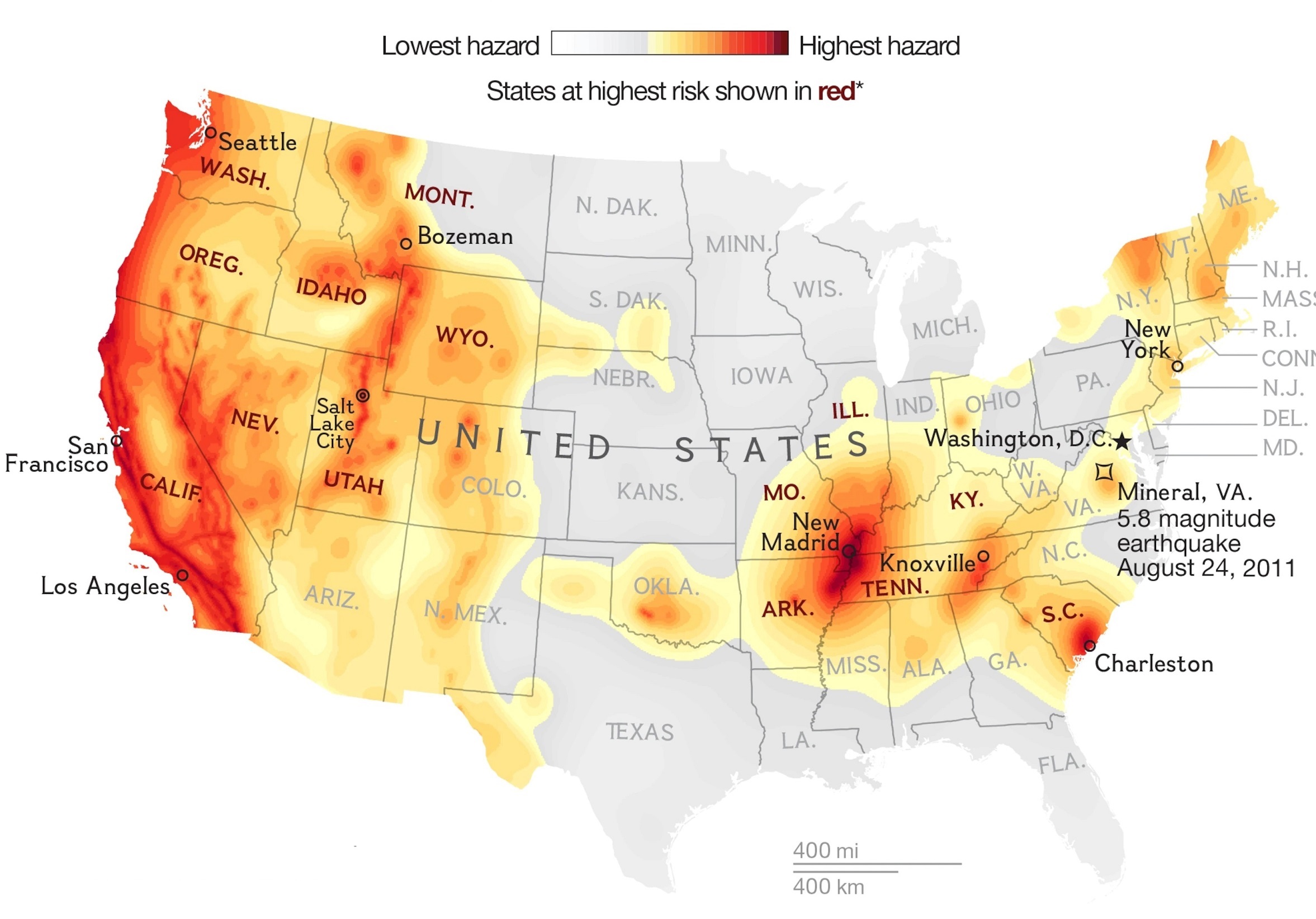 U.S Earthquake Risk Map