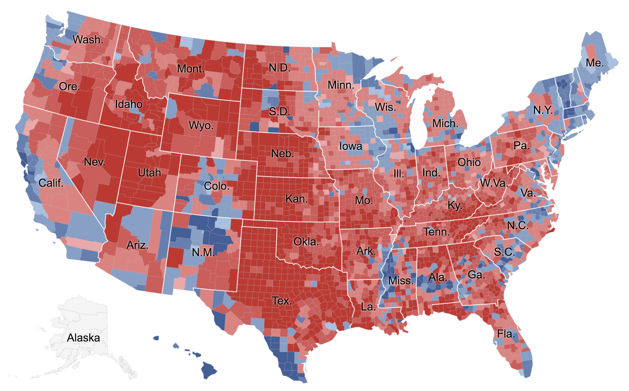 U.S Election Map by County