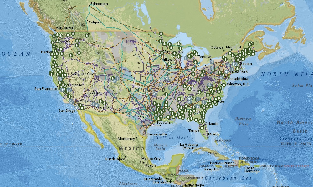 U.S Interactive Power Grid Map