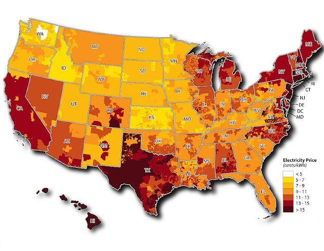 U.S Power Grid Residential Map