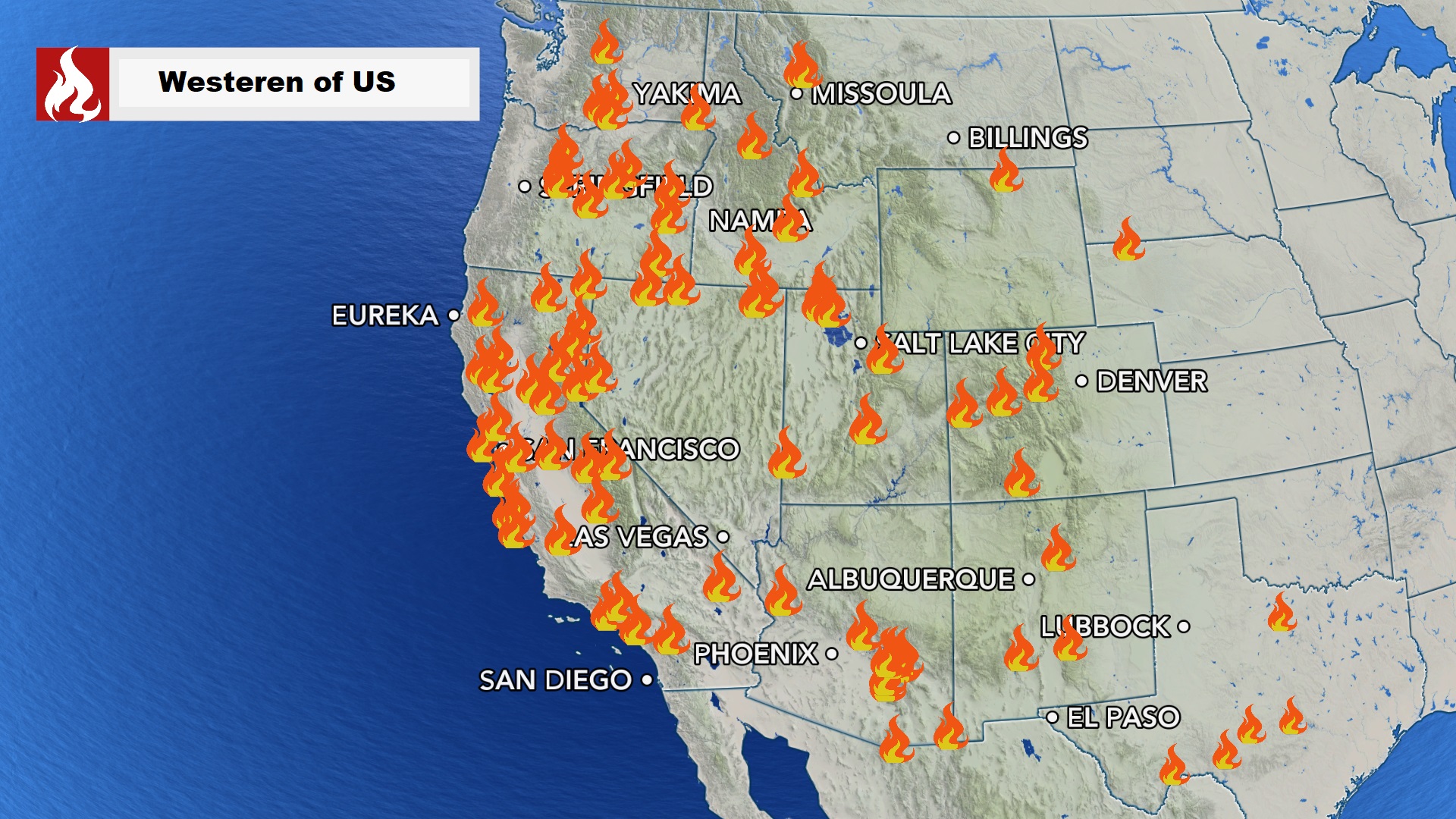 Western US Wildfire Map