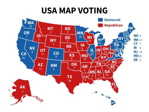 Printabel US Voting Map
