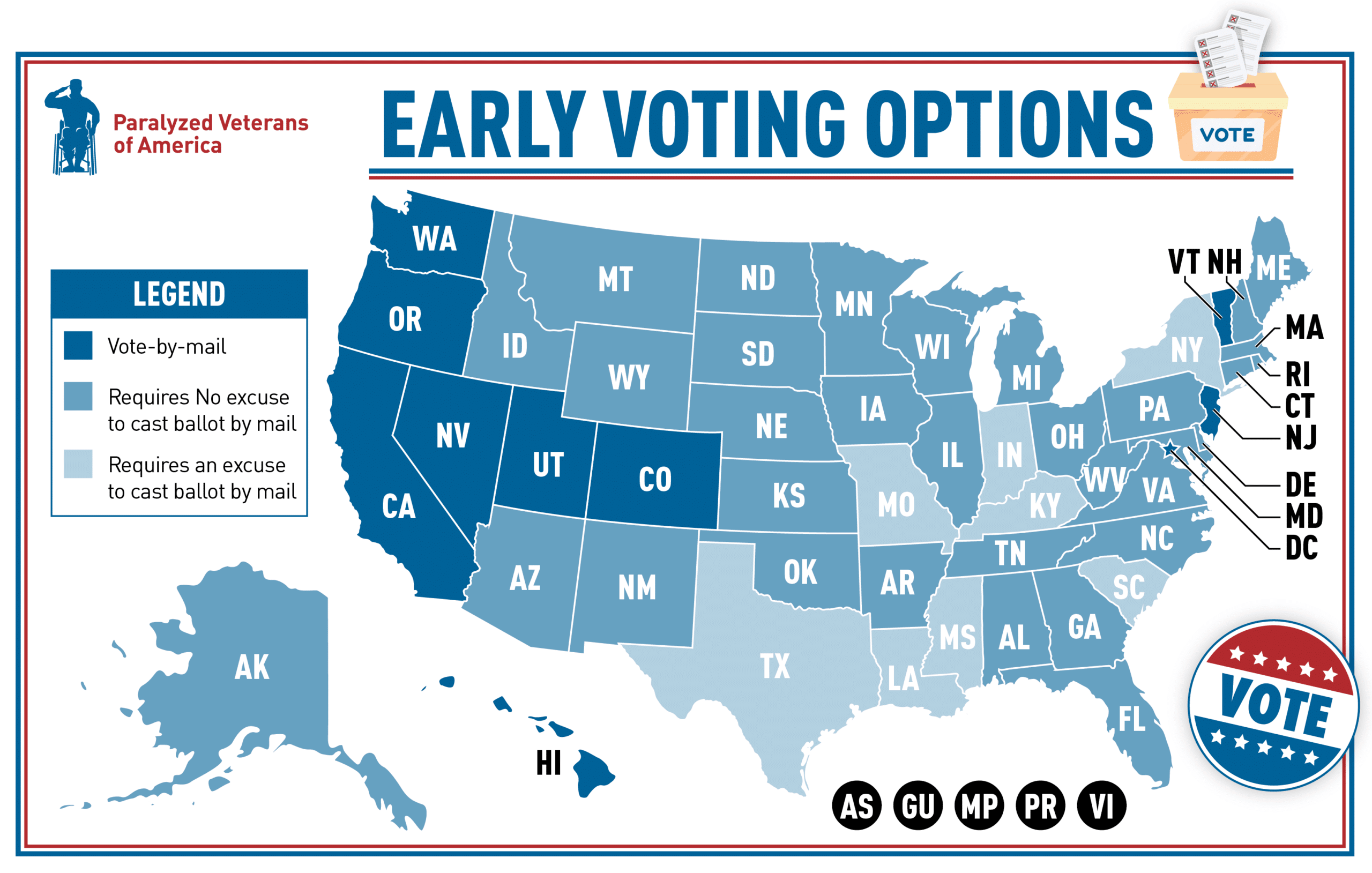 U.S Voting Option Type Map