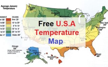 Free U.S.A Temperature Map