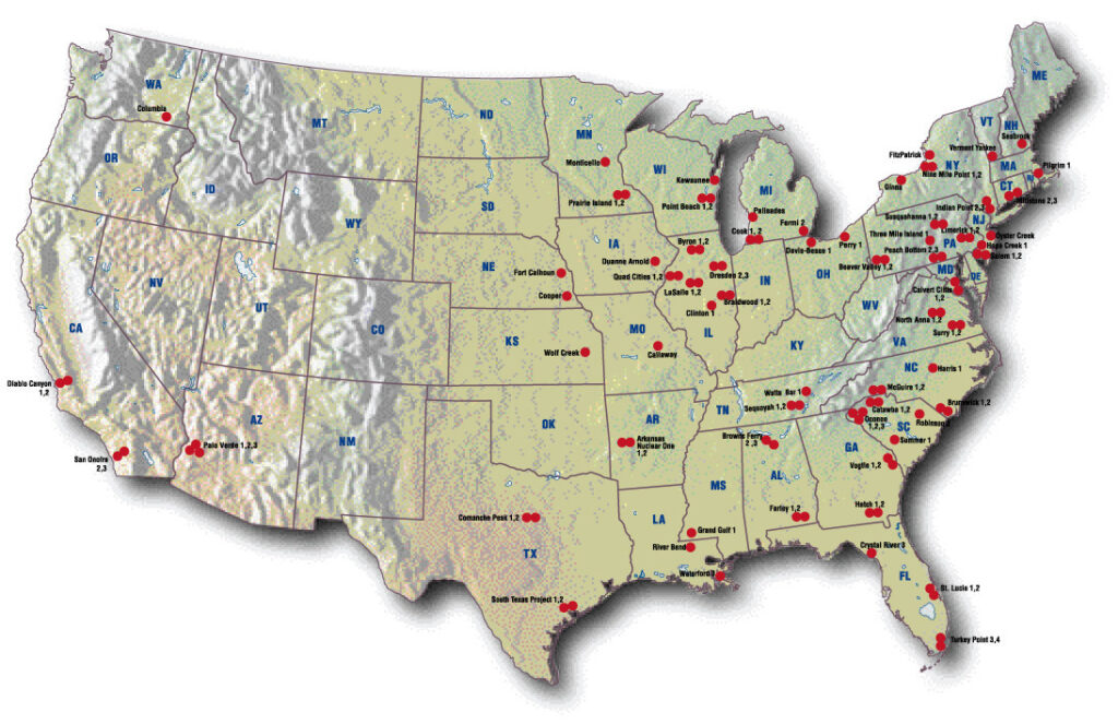 U.S Nuclear Power Plants Map 1024x663 