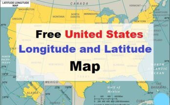 Free United states Longitude and Latitude Map