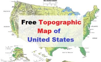Free Topographic map of united states