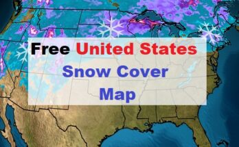 Free united states snow cover map