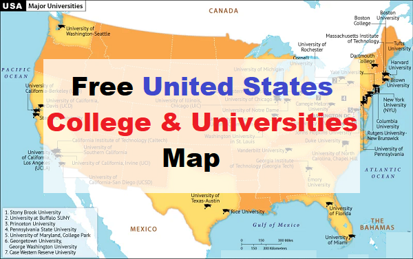 Available Free Printable Map Of Us Colleges And Universities Map Of Worlds 4716