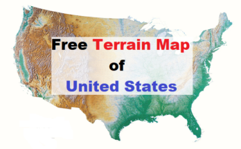 Free Terrain Map of united states