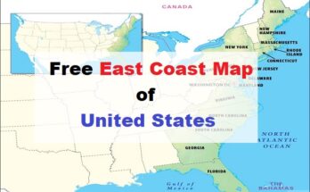 Free East Coast Map of United states
